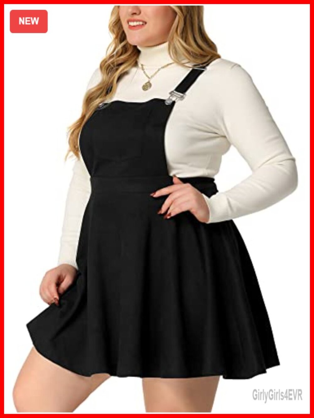 Faux Suede Mini Skater Skirt Suspender Dress A-Line Pleated Plus Size